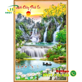 Tranh thác nước 08