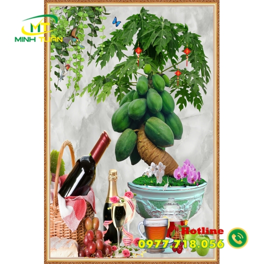 Tranh đu đủ 01