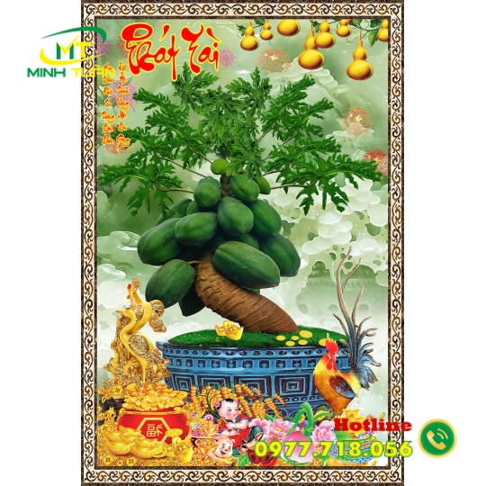 Tranh đu đủ 02