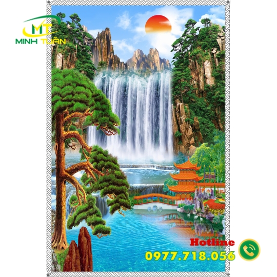 Tranh thác nước 04