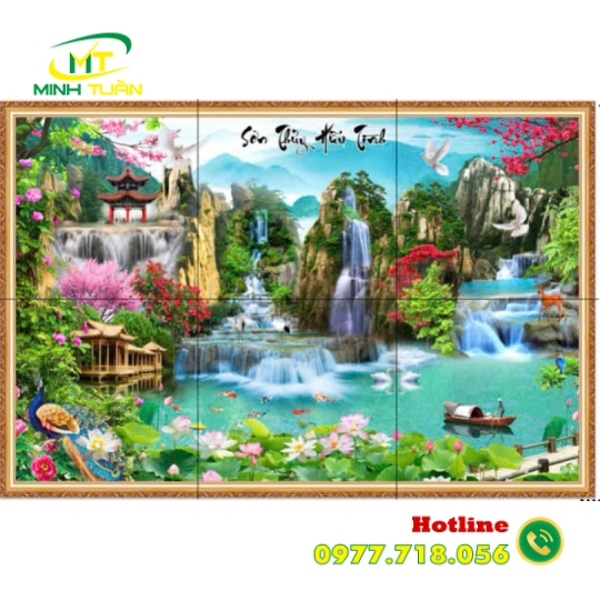 Tranh thác nước 50